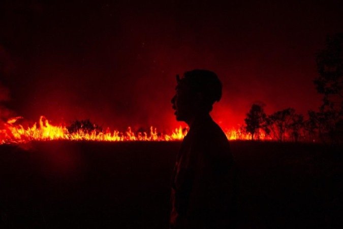 Incêndio florestal na Indonésia - (crédito: AFP) Incêndio florestal na Indonésia - (crédito: AFP)