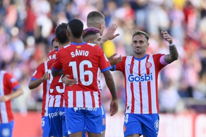 Girona realiza excelente campanha até o momento na temporada 2023/24 -  (crédito: Foto: Pau Barrena/AFP via Getty Images)
