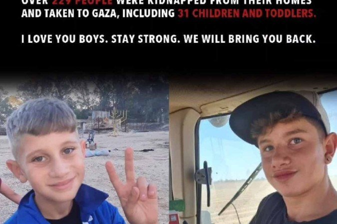 Animação foi feita a pedido de Renana Gome, mãe dos jovens sequestrados pelo Hamas - (crédito: Reprodução ) Animação foi feita a pedido de Renana Gome, mãe dos jovens sequestrados pelo Hamas - (crédito: Reprodução )