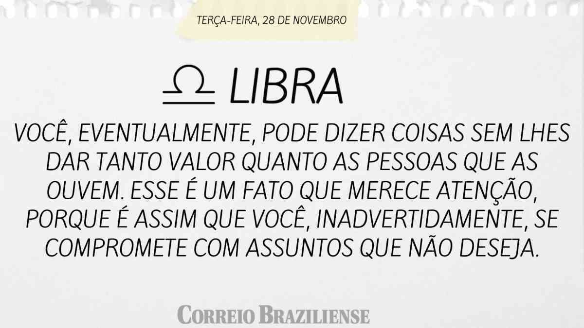 LIBRA  | 28 DE NOVEMBRO