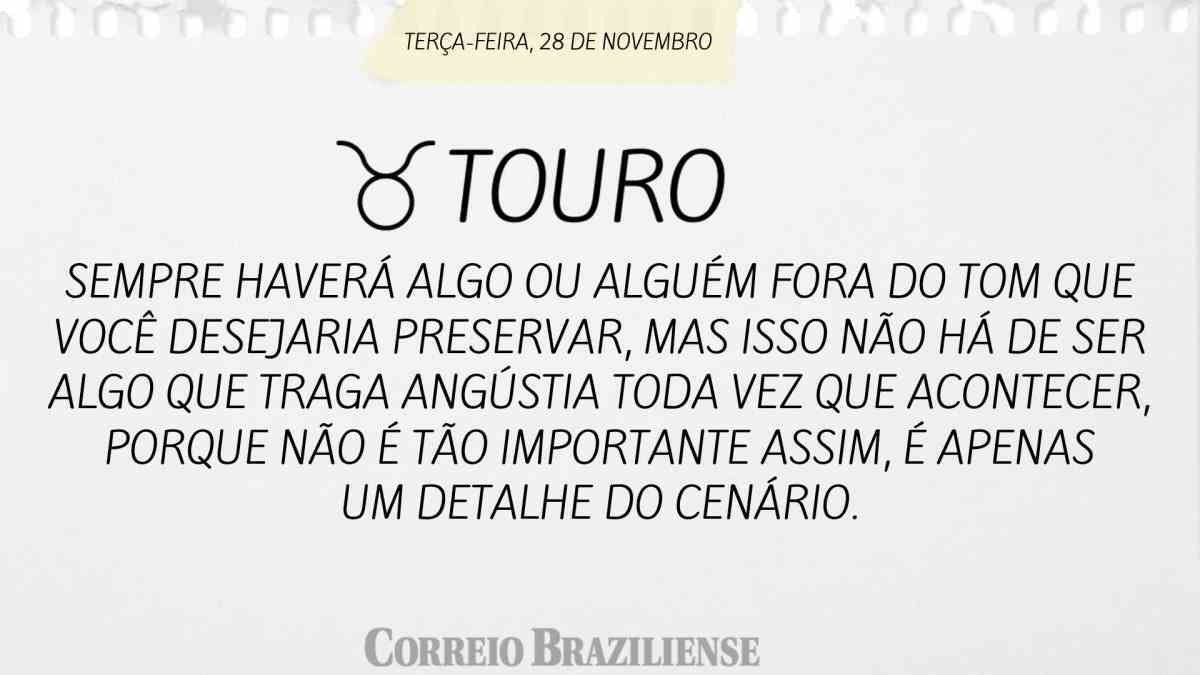 TOURO  | 28 DE NOVEMBRO