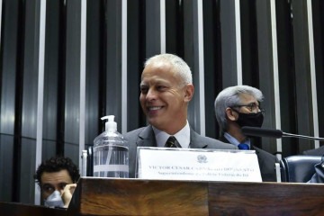 Victor ocupou a Superitendência da PF no Distrito Federal por indicação do senador Flávio Bolsonaro -  (crédito: Waldemir Barreto/Agência Senado)