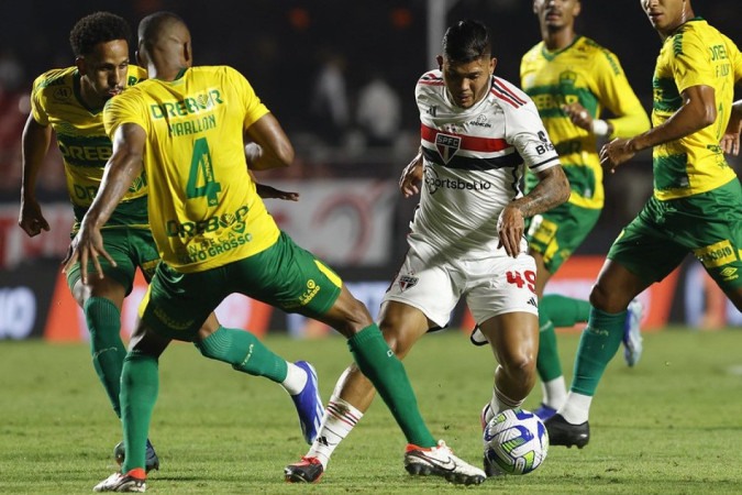 Ataque do São Paulo vem sendo inoperante sem Calleri -  (crédito:  RUBENS CHIRI/Perspectiva)