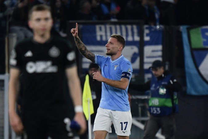 Champions: Immobile  brilha, Lazio vence Celtic, em Roma, e vai às 8ªs -  (crédito: Jogada10)