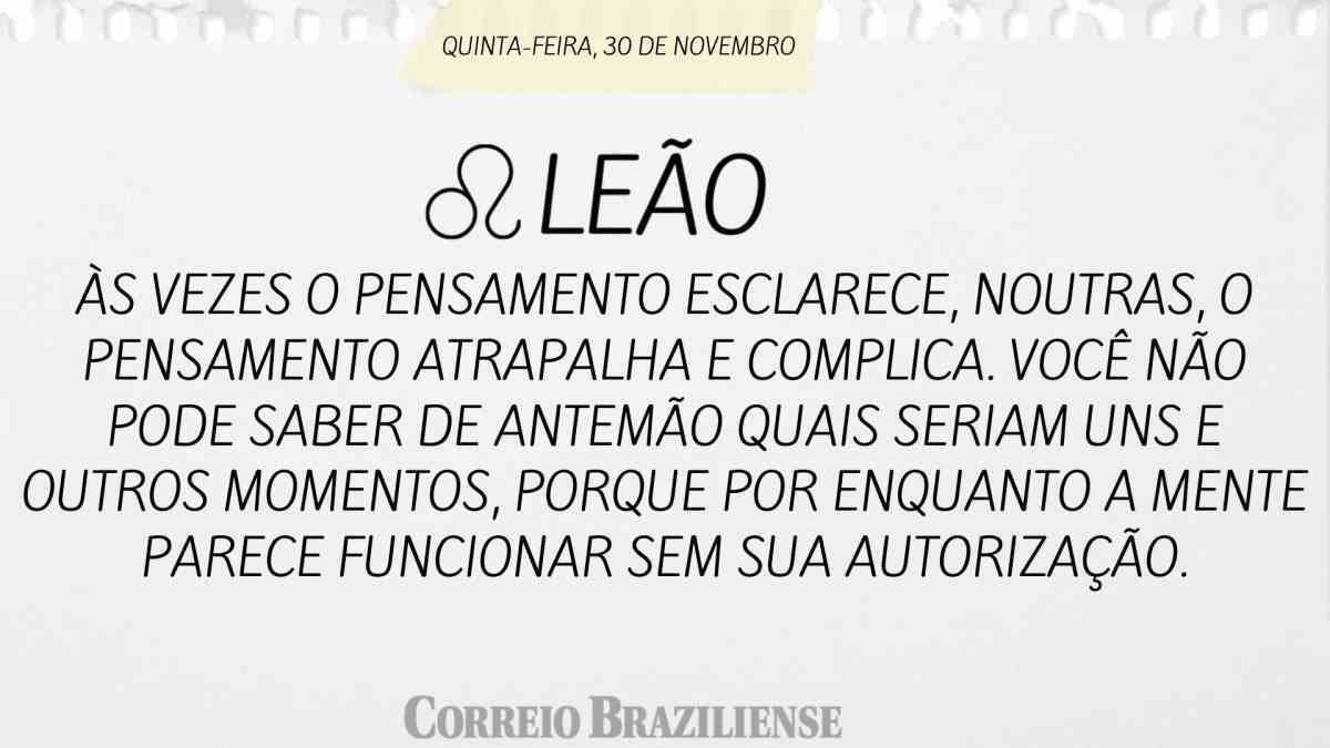 LEÃO | 30 DE NOVEMBRO