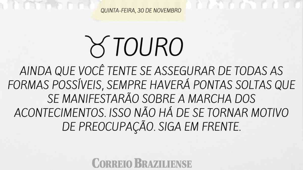 TOURO | 30 DE NOVEMBRO