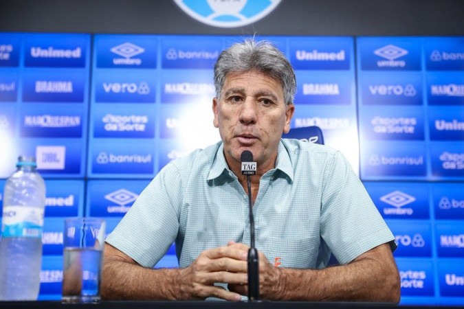 Renato celebra vaga na Libertadores, mas não garante permanência no Grêmio para 2024 -  (crédito:  Lucas Uebel/Gremio FBPA)