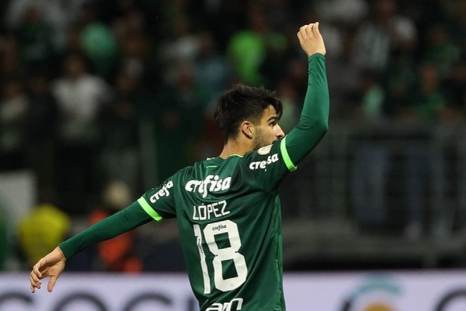 Flaco López divide méritos de vitória com grupo do Palmeiras -  (crédito:  CESAR GRECO)