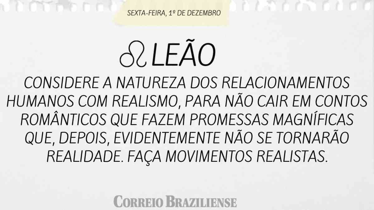 LEÃO | 1º DE DEZEMBRO