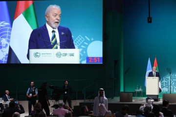 O presidente Luiz Inácio Lula da Silva (PT) discursou na COP28 -  (crédito: EPA)