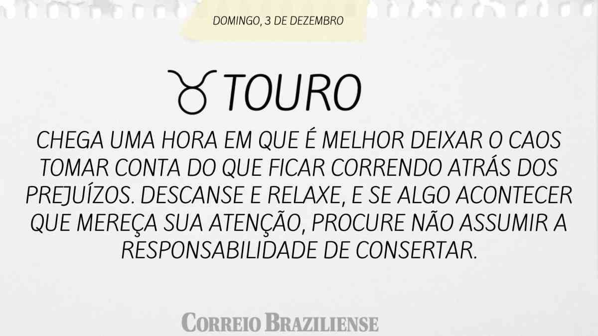 TOURO | 3 DE DEZEMBRO