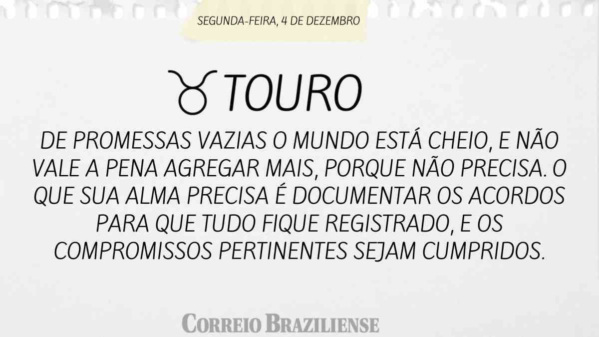 TOURO | 4 DE DEZEMBRO