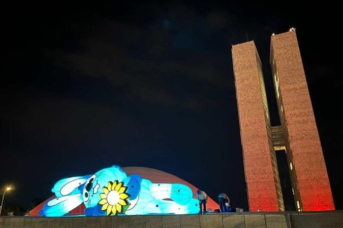 De sábado (2/12) até esta domingo (3/12), o Senado expôs um boneco inflável do Sansão, do desenho animado da turma da Mônica - (crédito: Tadeu Sposito/Agência Senado) De sábado (2/12) até esta domingo (3/12), o Senado expôs um boneco inflável do Sansão, do desenho animado da turma da Mônica - (crédito: Tadeu Sposito/Agência Senado)
