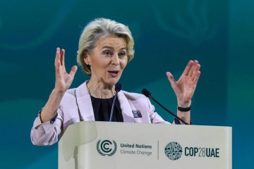 A participação de Von Der Leyen indica um passo importante para a conclusão do acordo de livre comércio entre União Europeia (UE) e Mercosul, em negociação há 25 anos. -  (crédito: KARIM SAHIB/AFP)