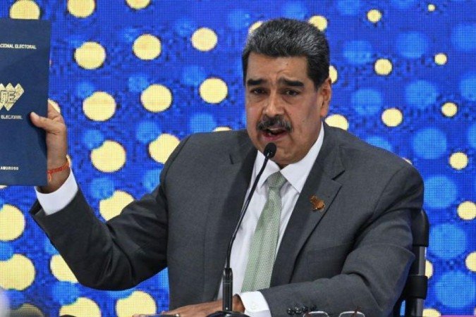 Nicolás Maduro discursou após a divulgação dos resultados do referendo sobre Essequibo - (crédito: Getty Images) Nicolás Maduro discursou após a divulgação dos resultados do referendo sobre Essequibo - (crédito: Getty Images)