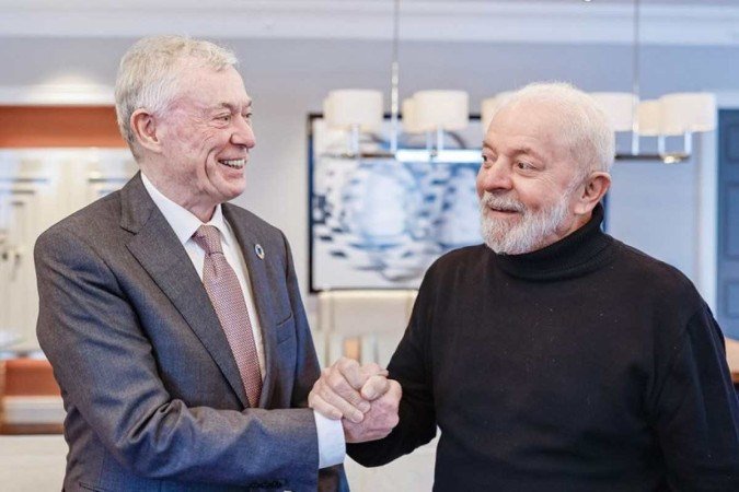 Horst Köhler e o presidente Lula durante encontro na Alemanha nesta terça - (crédito: Ricardo Stuckert / PR) Horst Köhler e o presidente Lula durante encontro na Alemanha nesta terça - (crédito: Ricardo Stuckert / PR)