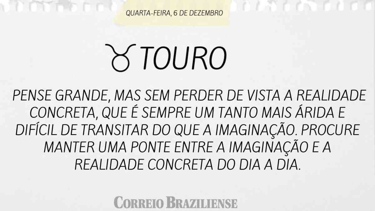 TOURO  | 06 DE DEZEMBRO