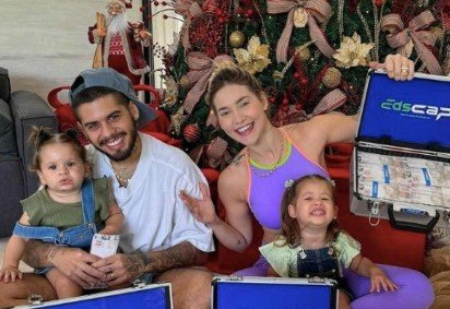 Virginia e família em divulgação de rifa no Instagram -  (crédito: Reprodução Instagram)
