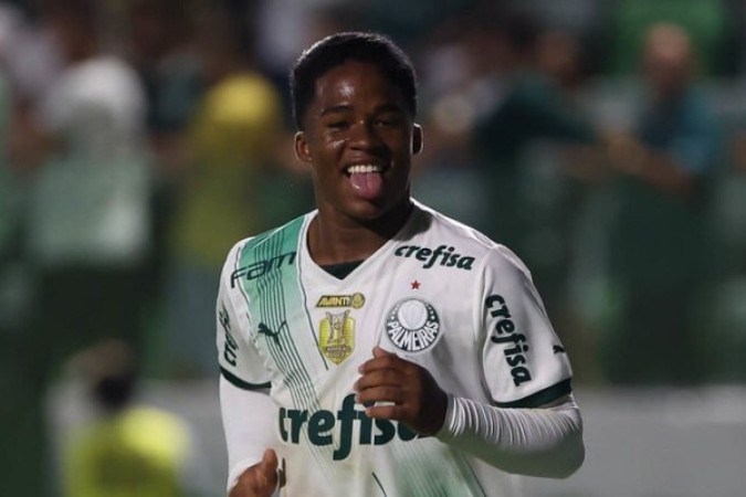 Gol de Endrick carimbou o título do Campeonato Brasileiro do Palmeiras. Ele também foi o artilheiro da equipe no torneio, com 11 gols  -  (crédito:  CESAR GRECO)