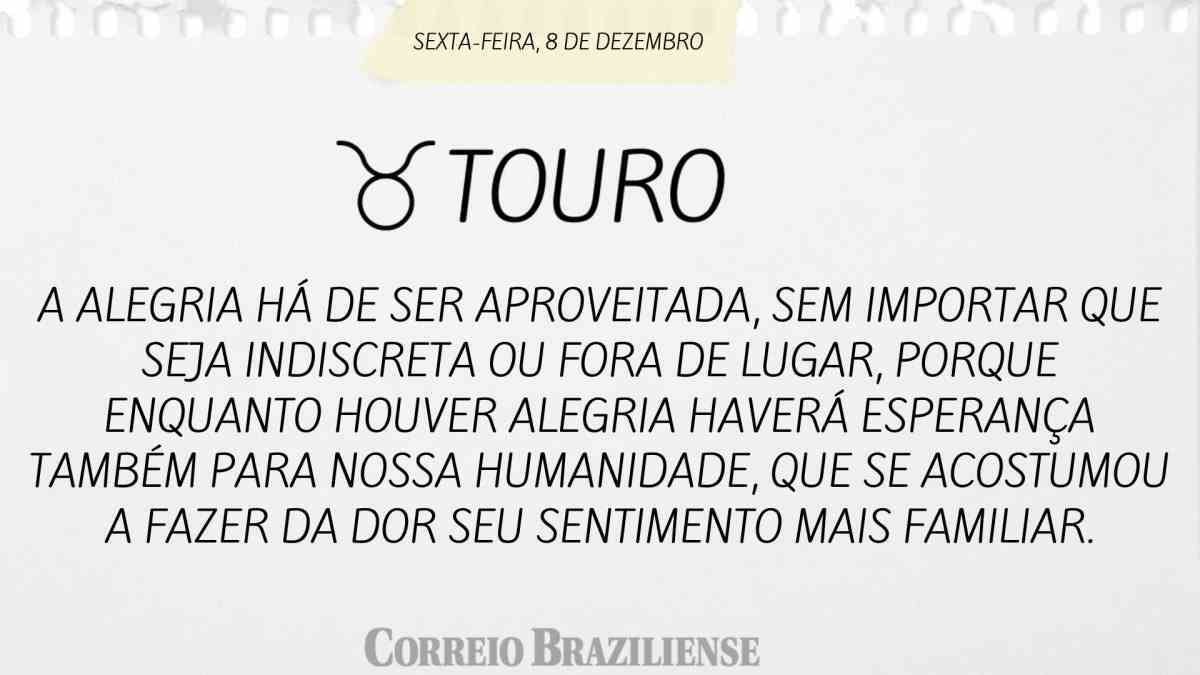 TOURO  | 8 DE DEZEMBRO