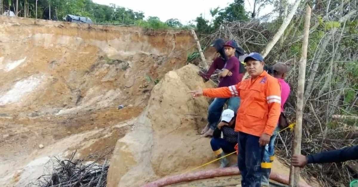 As imagens da destruição causada pelo desabamento foram divulgadas pela Secretaria de Segurança Cidadã do governo de Bolívar, maior estado da Venezuela, nas redes sociais