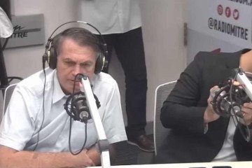 Bolsonaro em entrevista exclusiva à Rádio Mitre, na Argentina  -  (crédito: Reprodução/Radio Mitre)