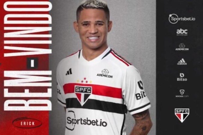 São Paulo anuncia primeiro reforço de 2024 - (crédito: Foto: Rubens Chiri/Saopaulofc.net) São Paulo anuncia primeiro reforço de 2024 - (crédito: Foto: Rubens Chiri/Saopaulofc.net)