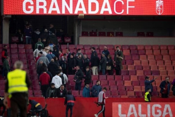 Jogo entre Granada e Bilbao é suspenso por causa da morte de um torcedor  -  (crédito: Foto: Jorge Guerrero/AFP  via Getty Images)