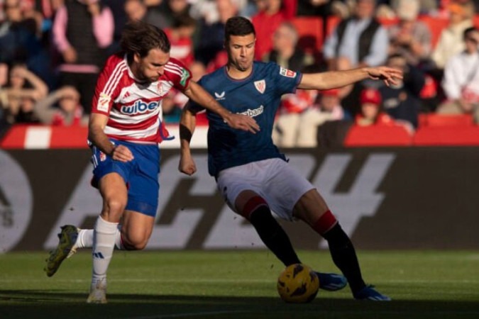 Granada x Athletic Bilbao: duelo continuará nesta segunda-feira -  (crédito:  AFP via Getty Images)