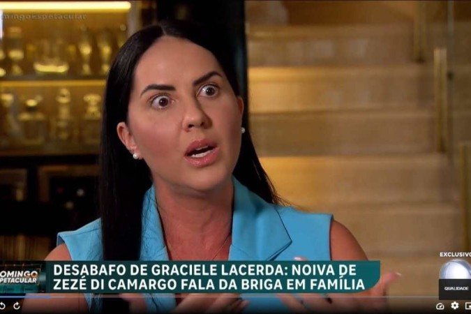 Graciele Lacerda ite que criou perfil fake. - (crédito: Reprodução: Domingo Espetacular) Graciele Lacerda ite que criou perfil fake. - (crédito: Reprodução: Domingo Espetacular)