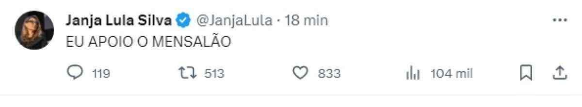 Janja Lula tem perfil do X / Twitter hackeado