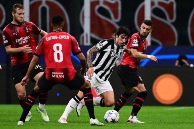 Milan e Newcastle empataram sem gols na estreia da Champions  -  (crédito: Foto: Marco Bertorello/AFP via Getty Images)