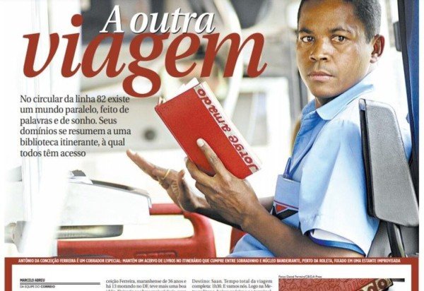 Primeira matéria do Correio sobre Antônio do Livro, de Marcelo Abreu, em 2008