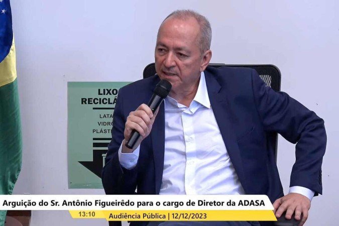 Diretor da Adasa, Antonio Figueirêdo, é sabatinado na CLDF antes de seguir por mais 5 anos no cargo - (crédito: Reprodução/TV Câmara Distrital) Diretor da Adasa, Antonio Figueirêdo, é sabatinado na CLDF antes de seguir por mais 5 anos no cargo - (crédito: Reprodução/TV Câmara Distrital)