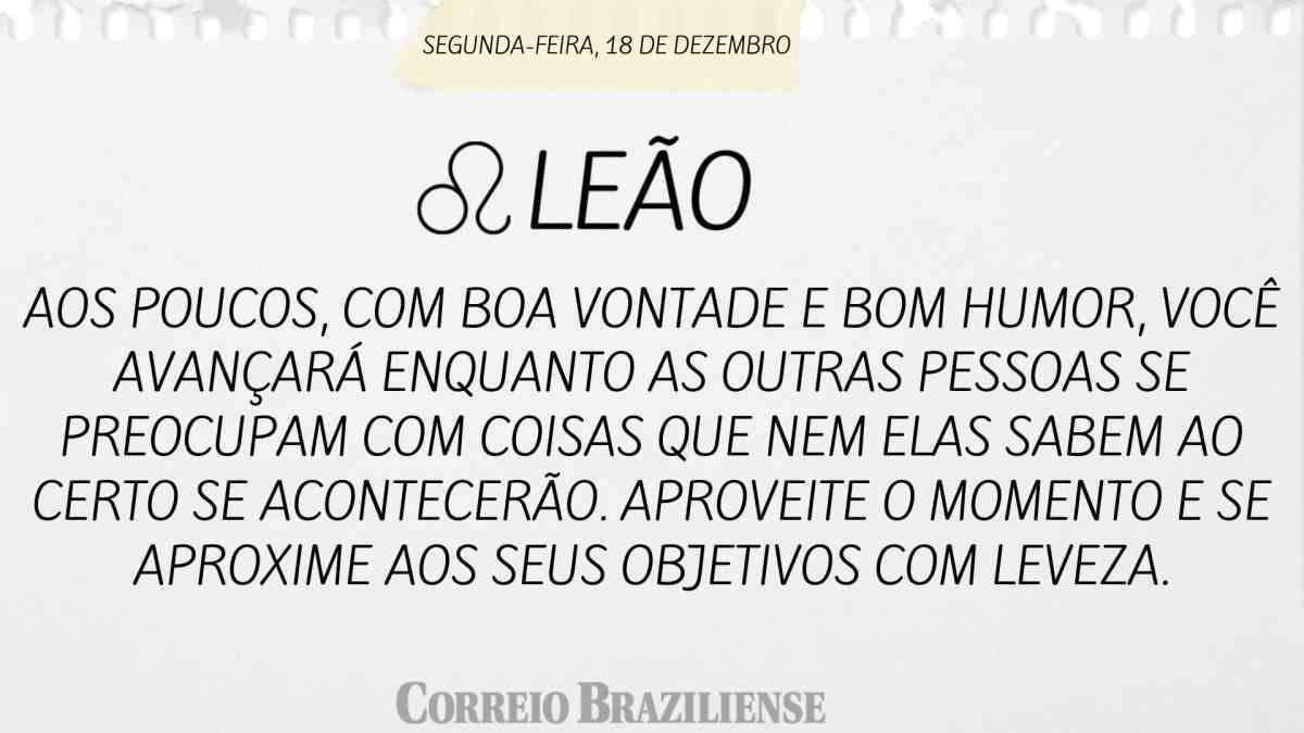 LEÃO  | 18 DE DEZEMBRO