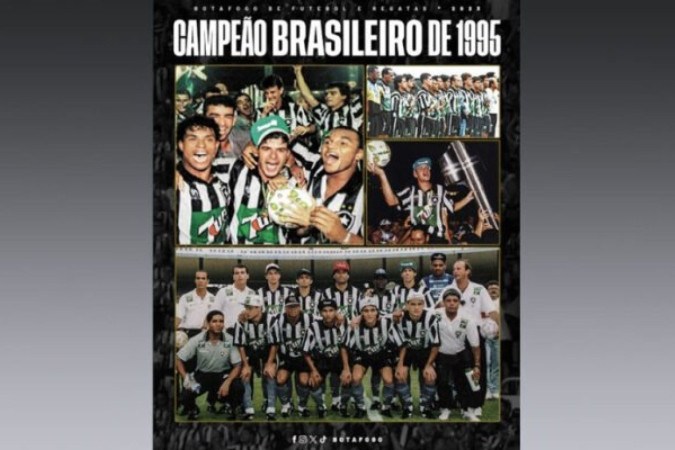 A alegria dos jogadores do Botafogo após o título de 1995  -  (crédito: Foto: Divulgação)