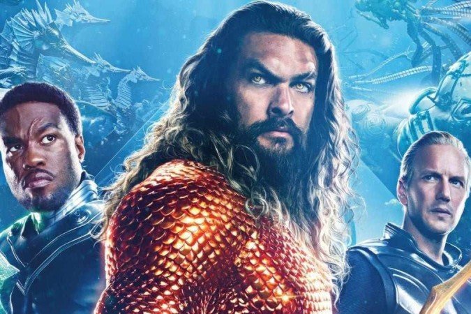 No novo filme, Aquaman e o irmão, Orm, combatem Manta Negra - (crédito: Reprodução/Warner Bros.) No novo filme, Aquaman e o irmão, Orm, combatem Manta Negra - (crédito: Reprodução/Warner Bros.)