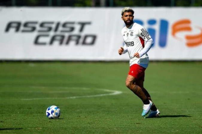 Gabigol teve uma temporada abaixo da média no Flamengo  -  (crédito: Foto: Marcelo Cortes/Flamengo)