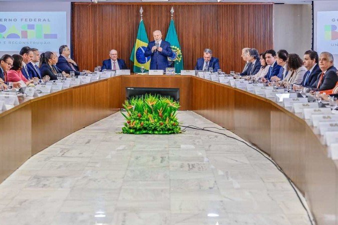 Presidente discursou no início do encontro, pautado para que ministros apresentassem balanço de 2023 e planos para o ano que vem - (crédito: Ricardo Stuckert/PR) Presidente discursou no início do encontro, pautado para que ministros apresentassem balanço de 2023 e planos para o ano que vem - (crédito: Ricardo Stuckert/PR)