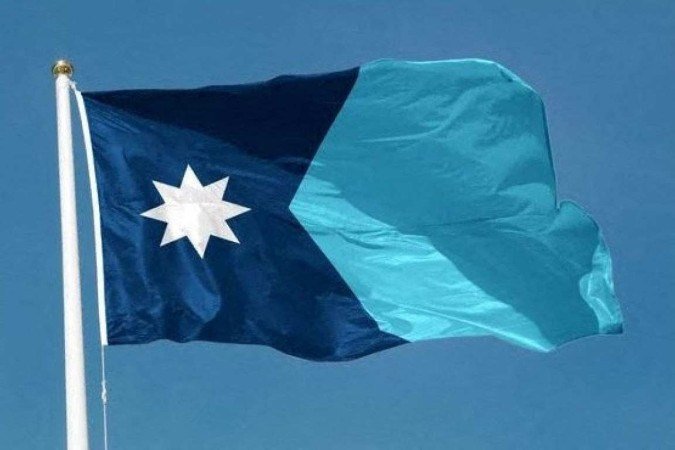 Nova bandeira, se aprovada, deve ser hasteada em maio de 2024. -  (crédito:  Handout / AFP)