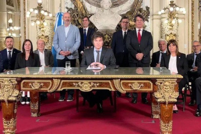 Novo presidente argentino anunciou mais de 300 medidas para desregulamentar economia - (crédito: Presidência da Argentina) Novo presidente argentino anunciou mais de 300 medidas para desregulamentar economia - (crédito: Presidência da Argentina)