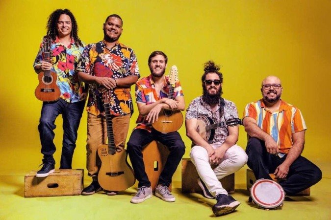 Samba 
Urgente anima virada de 
Natal do 
público 
brasiliense 
com show 
no Calaf -  (crédito:  Renato Cortez)