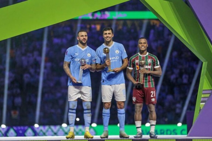 Rodri, do Manchester City, foi eleito o melhor jogador do Mundial de Clubes  -  (crédito:  Lucas Mercon)