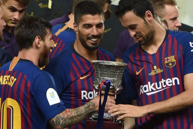Parceria! Messi e Suárez se juntam mais uma vez  -  (crédito:  AFP via Getty Images)