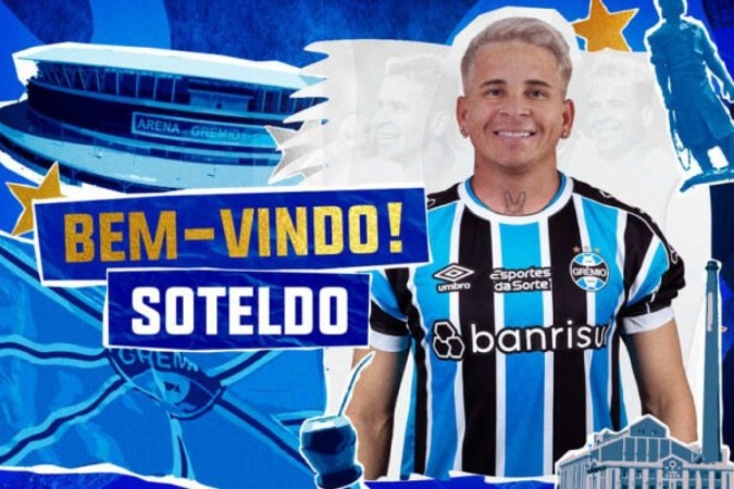 Soteldo é o novo jogador do Grêmio -  (crédito: Foto: Divulgação/Grêmio)