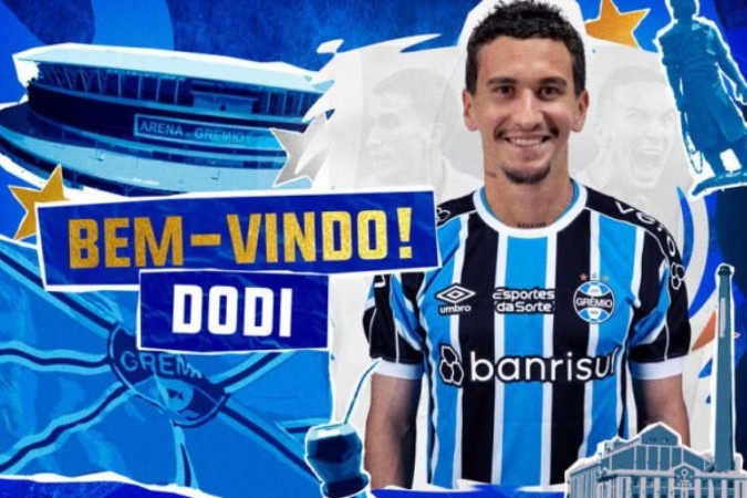 Dodi é o segundo reforço do Grêmio -  (crédito: Foto: Divulgação/Grêmio FBPA)