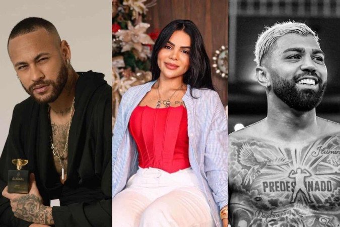 Neymar, Ingrid Andrade e Gabigol - (crédito: Reprodução Instagram) Neymar, Ingrid Andrade e Gabigol - (crédito: Reprodução Instagram)