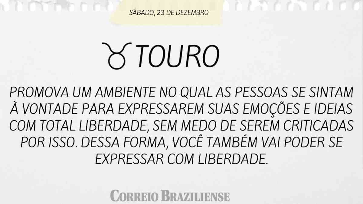 TOURO  | 23 DE DEZEMBRO