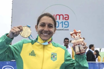 Luísa defendeu o Brasil nos jogos Pan-Americanos de Santiago, no Chile, no ano passado -  (crédito: Divulgação/COB)