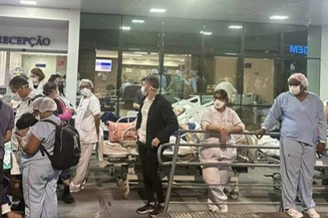 O incêndio teria começado em uma máquina de ressonância - (crédito: Reprodução/Redes sociais) O incêndio teria começado em uma máquina de ressonância - (crédito: Reprodução/Redes sociais)